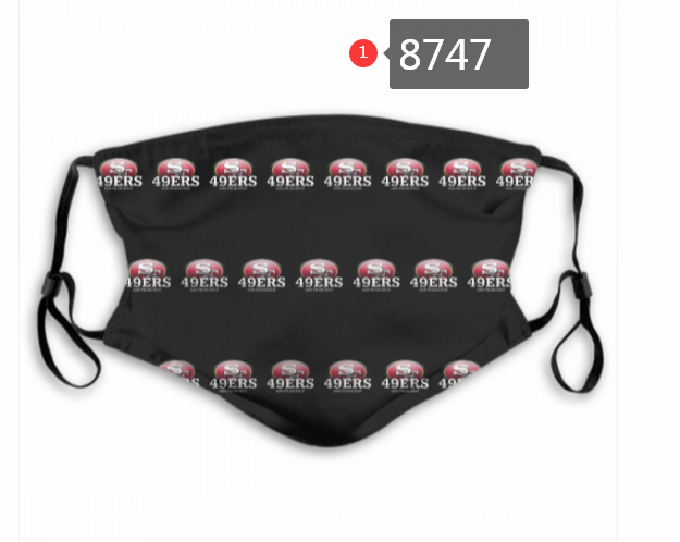 2020 San Francisco 49ers #44 Dust mask with filter->nfl dust mask->Sports Accessory